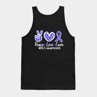 Als Awareness Peace Love Cure Tank Top